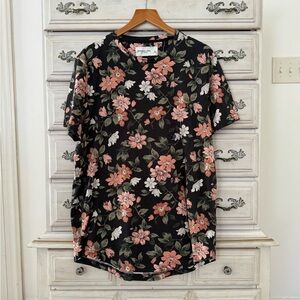 Abercrombie Soft Black Flower Tee